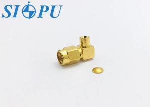 China Right Angle 90 Degree Coaxial Male SMA RF Connector With 141-50 Cable factory