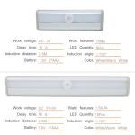 White Wireless Motion Sensor Home Appliances LED Cabinet Light AAA Battery 6 10
