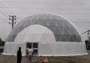China UV Resistant / Waterproof Dome Shelter Tent Round Shaped With PVC Coated Cover Fabric factory