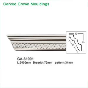China Factory sales home interior decorative pu cornice/ carved crown moulding factory