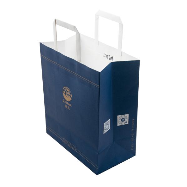 China Handle Gift Bag with Printed Logo for Clothing Store Packaging and Shopping Paper Bags factory