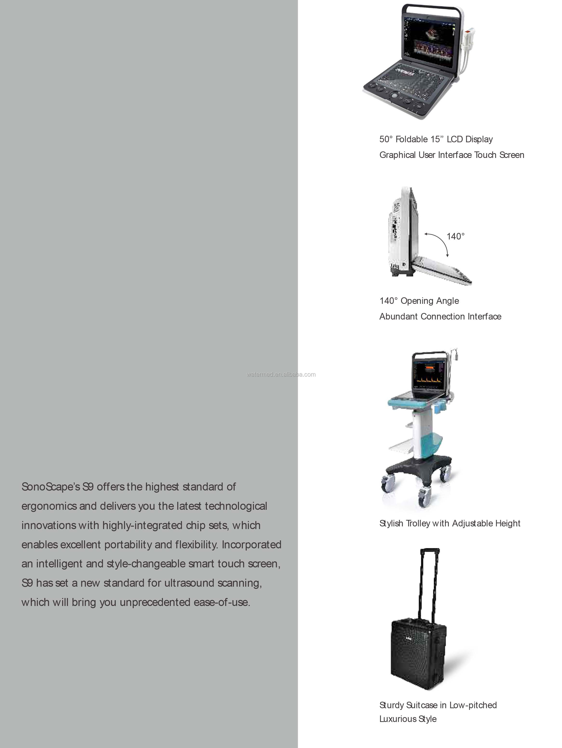 Portable 3D 4D Color Doppler USG&Sonoscape S9