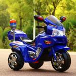 Big Seat Children's Electric Motorcycle with Music Lamp Police Bike Classical