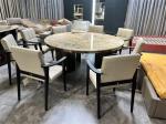 white Luxury Modern Furnitures space saving Cream Dining Chairs For dinning room