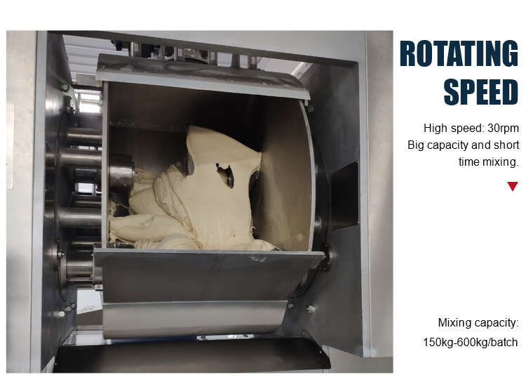Electric Biscuit Mixing Machine , Industrial Horizontal Bread Mixing Machine