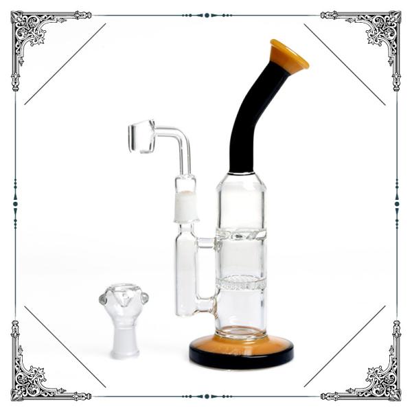 Dab Oil Rig Turbine Perc With Honeycomb Perc Smoking Water Pipes Heady Glass