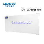 LEADYO Slimline Lithium Deep Cycle Battery 12V 100Ah Replace AGM Caravan Battery