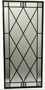 China 12MM 400 X300MM Wrought Iron Door Window Inserts Stained Glass CAD Drawing factory