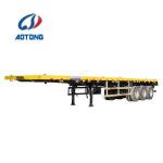 Fully Welded Chassis 3 Axles 45ft 40tons Flatbed Trailers for Flexible Cargo