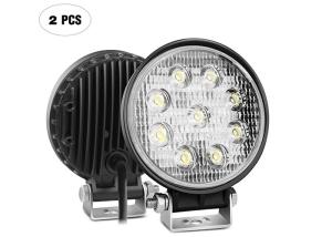 China Waterproof Round LED Work Lights 4X4 3030 LED Chip High Brightness factory