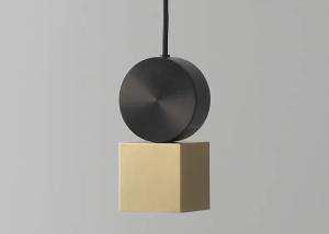 China LED Black and Gold Indoor Lighting Adjustable Long Cord Staircase Brass Pendant Lamp factory