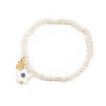 Star Handmade Beaded Bracelets for Lady / White Wedding Jewellery