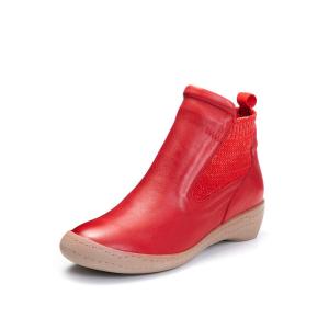 China S083 New small leather shoes women retro casual handmade leather + knitted stitching wedge heel women's shoes factory