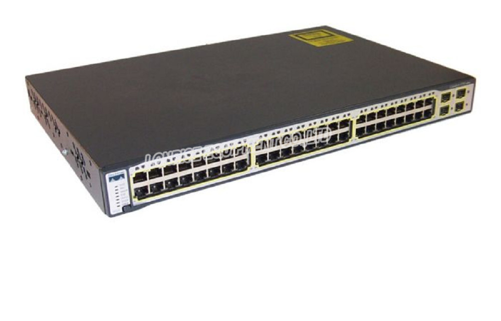 WS-C3750G-48TS-E Cisco Fiber Optic Switch 48 10/100/1000T + 4 SFP + IPS Image