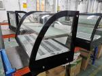 Curved Glass Showcase Electric Industrial Restaurant Snack Shop 2 Layers Hot