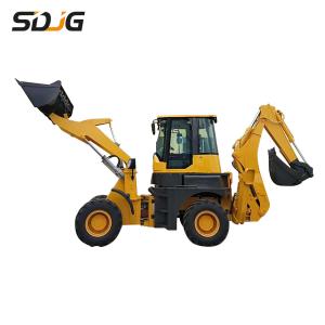 China 2500kg Towable Backhoe Loader Machine With 4 In 1 Bucket factory