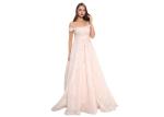 Chiffon Off The Shoulder Bridesmaid Dresses , Pure Color Strapless Bridesmaid