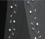 2018 New European and American double wedding, wedding, face veil, hand-stitched