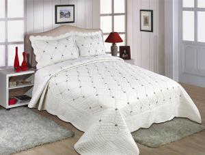 China Embroidery Queen Size Geometric Quilt Cover , Cotton Quilt Covers Color Printed factory