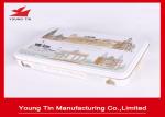 Full Color Printed Chocolate Tin Boxes Food Grade Metal Tinplate Material Glossy
