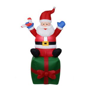 China Christmas Decoration Giant Inflatable Snowman Airblown Santa Color LED Lighted factory