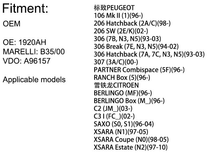 JS.BUSINESS IMP-02076 IDLE AIR CONTROL VALVE OE B35/00 D350134890 2S619155AB 1920AH FOR PEUGEOT CITROEN