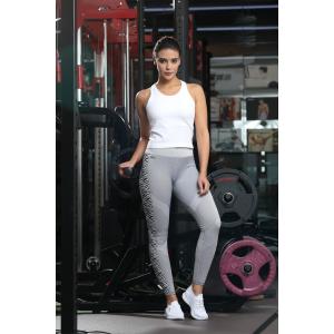 China Eco Friendly Mesh Racerback Tank Recycled Polyester Seamless Sustainable Activewear factory