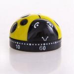 ABS Material Lovely 60 Minute Plastic Ladybug Kitchen Timer 61x40mm