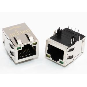 China R / A Tab Up 8P8C Modular Connector With 10 / 100 Base - T Integrated Magnetics factory