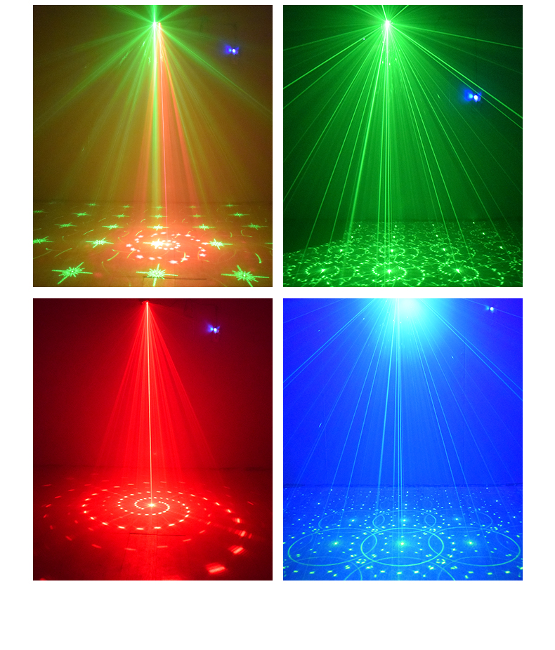LED Sound Activated Laser Light RGB Flash Strobe Projector Dream Aurora DJ Disco Stage Party Lights for Christmas Dance