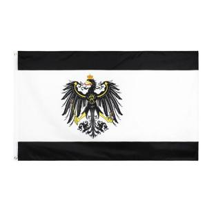 China 90x150cm Rectangle 100D Polyester Germany Prussia Flag factory