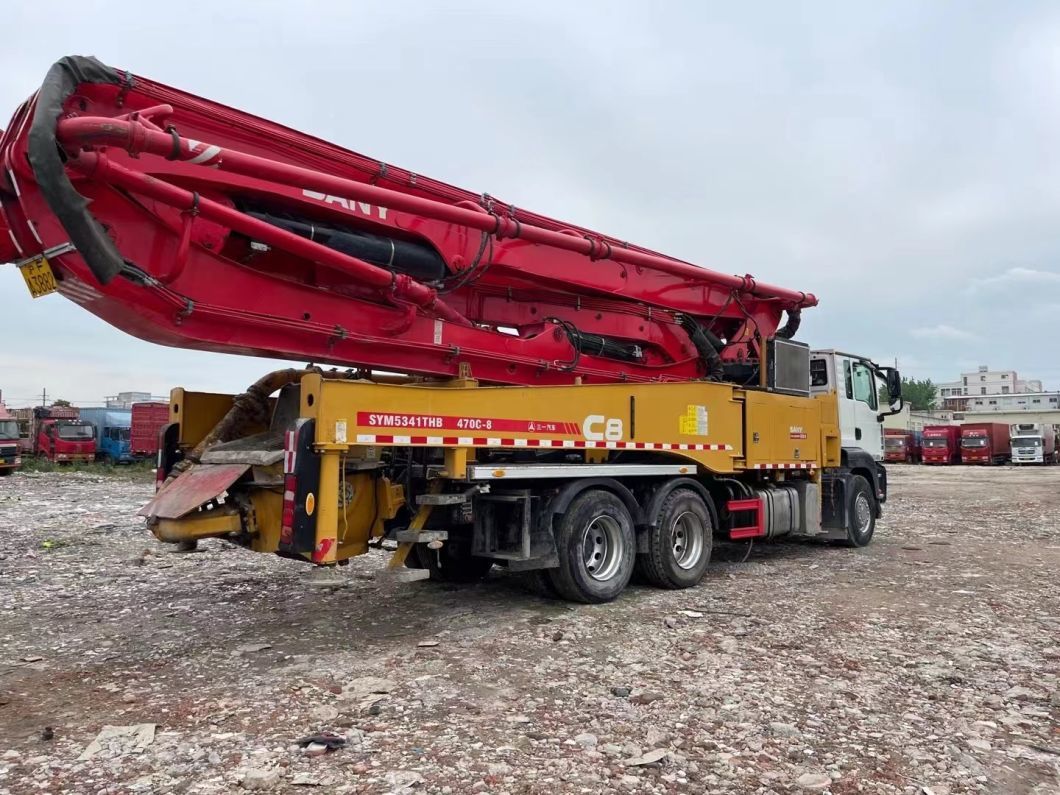 95% Near New Condition with Perfect Work Status 2020 47m Concrete Mounted Truck Pump Beton Pump Concrete Mixer Sale at Good Price
