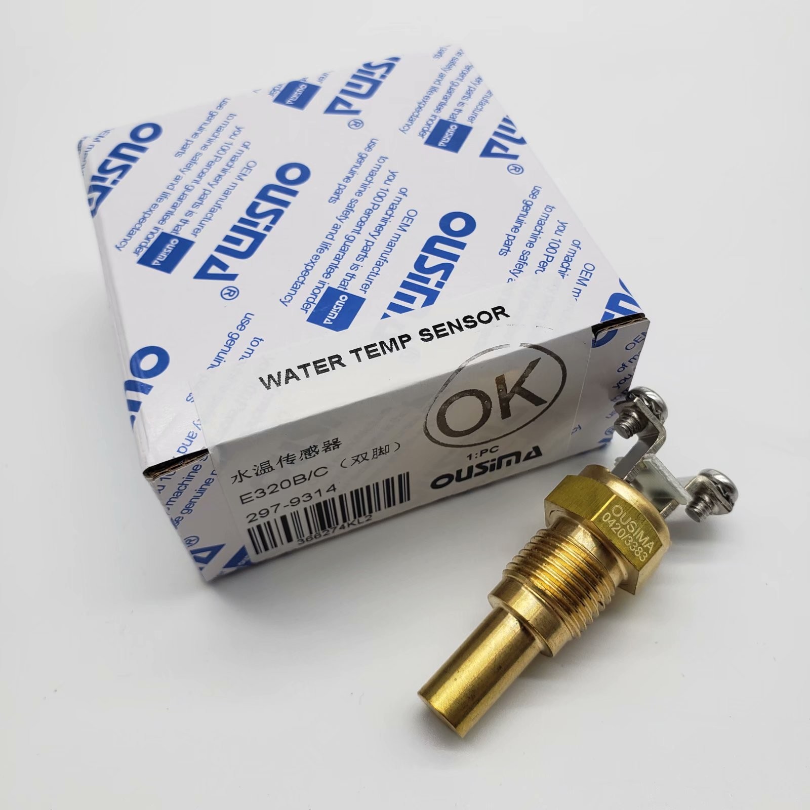 OUSIMA 297-9314 Temp Sensor Machine Part Water Temperature Sensor For EC320B/C