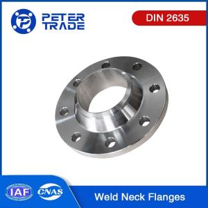 China DIN 2635 PN40 A105 Carbon Steel / 316 Stainless Steel Flanges Weld Neck Raised Face Flanges From DN 10 To DN 500 factory