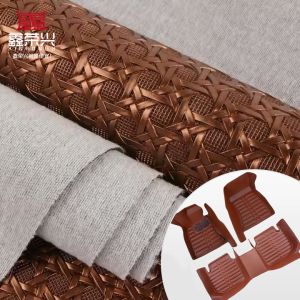 PVC Shiny Embossed Nest Pattern Synthetic Artificial Leather Fabric for Car