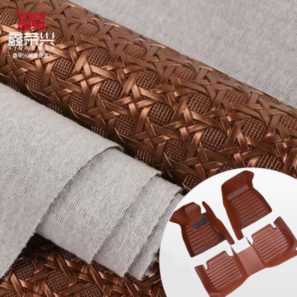 PVC Shiny Embossed Nest Pattern Synthetic Artificial Leather Fabric for Car