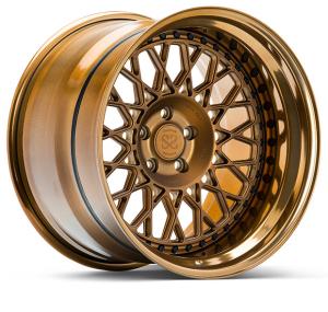 China Vossen Style 3 Piece Forged Wheels 20inch Polished Bronze For Luxury Car Rims factory