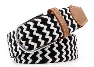 China Extra Long Braided Stretch Elastic Belt Womens 3.3cm Width factory