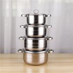 8pcs Quality Stainless Steel 410 Soup Pot 20cm 24cm Restaurants Cookware Cooking