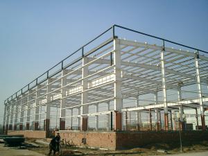 China Q235 Q345 Prefab Insulated Warehouse Steel Structure Multi Span factory