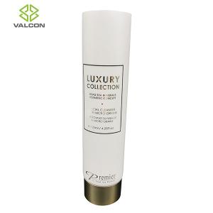 China 35 MM Diameter Empty Plastic Squeeze Tubes Gold UV Cap For Facial Cleanser factory