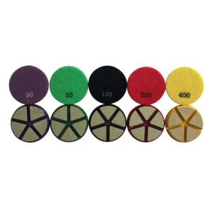 China 80mm Ceramic Bond Diamond Terrazzo Polishing Pads Fast Grinding Long Working Life factory