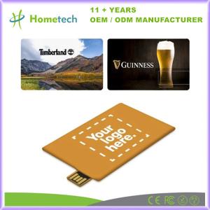 China Easy To Carry Custom Credit Card Shaped USB Imprinted With Your Logo 128MB / 256MB / 512MB/ 1GB- 64GB factory