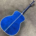 Custom Solid Spruce 41 Inch D Style Acoustic Guitar Abalone Ebony Fingerboard