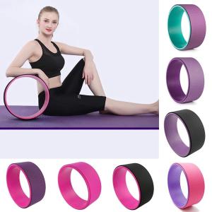 China Colorful Beginner Yoga Wheel , Yoga Back Roller Wheel With Thick Padding factory