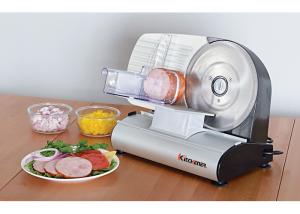 China Professional Heavy Duty Meat Slicer Commercial With Finger Protection Carriage 200 Watt factory