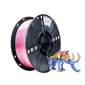 China Silk Rainbow PLA+ Filament 1.75mm PLA+ Silk Universe Rainbow 3D Printer Filament Shiny Fast Color Changing Filament factory