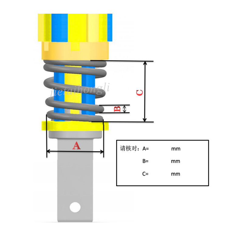 Customized Kelly Bar Tool Damping Spring Black Color