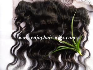 China Peruvian virgin remy hair lace frontal 13''x4'' ,natural color body wave 10''-24''length factory