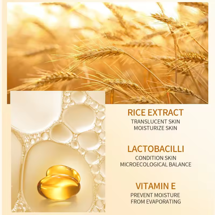 Korean Moisturizing Day and Night Dry Skin Cream Natural Rice Whitening Face Cream